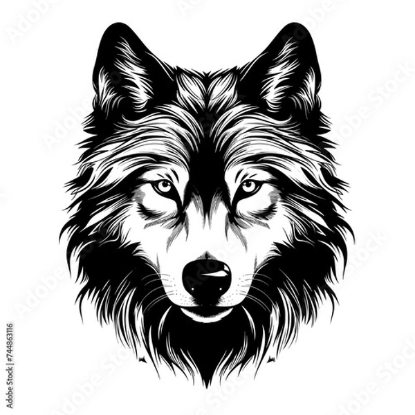 Obraz vector illustration of wolf