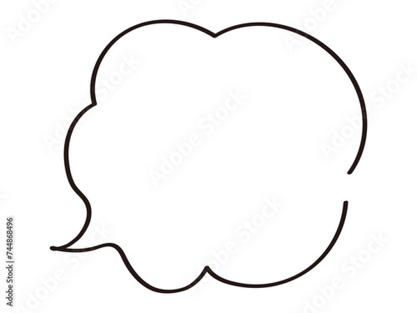Fototapeta シンプルなふきだしのベクターイラスト。単品、フレーム