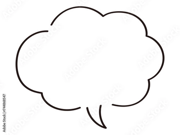 Fototapeta シンプルなふきだしのベクターイラスト。単品、フレーム