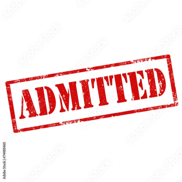 Fototapeta Admitted-stamp
