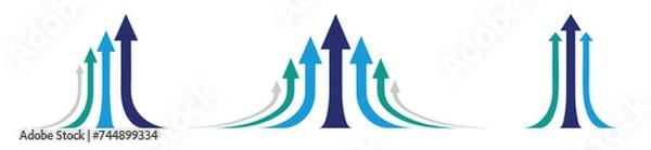 Obraz 動きのある矢印の表紙や挿絵や背景などにも使えるベクターイラスト