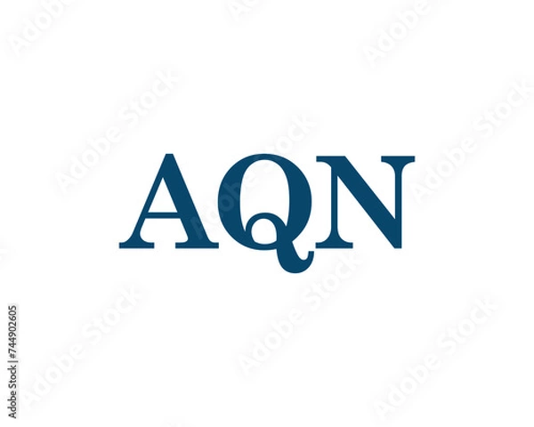 Fototapeta AQN logo design vector template