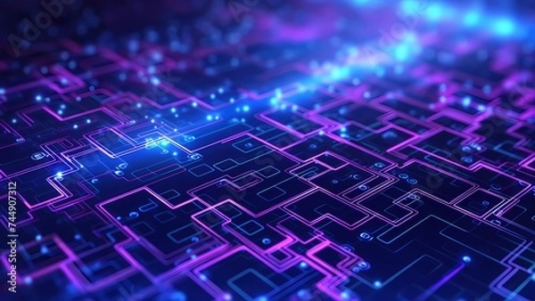 Obraz Purple Abstract Geometric Background