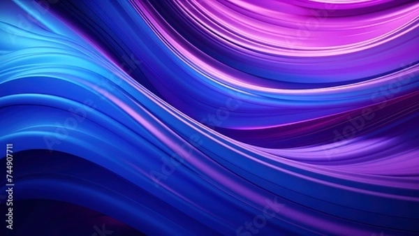 Obraz Purple Abstract Wave Lines Background