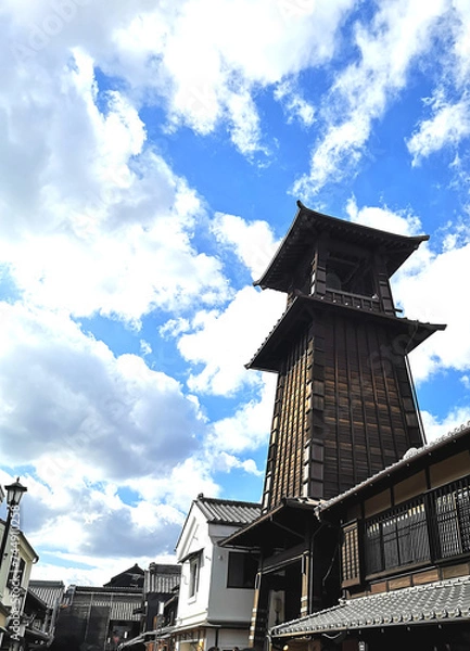 Fototapeta 川越の時の鐘周辺の風景