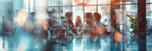 Obraz business people in office in blurry for background