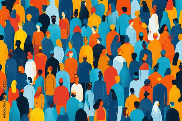 Fototapeta Demographic Changes: Shifts in demographics, such as changes in population age or cultural diversity