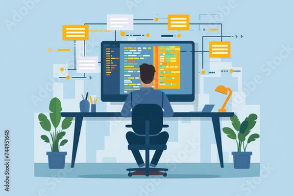 Obraz Version Control: Software engineers use version control systems (e.g., Git) to track changes in code