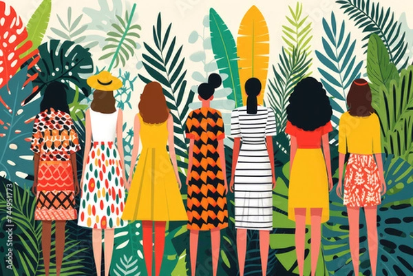 Fototapeta Fashion and Design: For fashion and design trends, consider color schemes, materials, and styles that are gaining