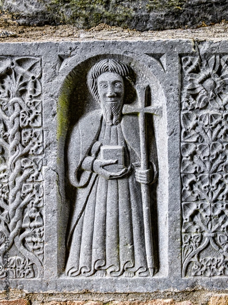 Obraz Jerpoint Abbey tipperary Ireland tomb in the north transept is another of the many masterpieces by the sculptor Rory O'Tunney. High quality photo