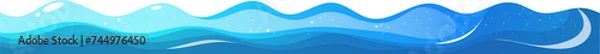 Fototapeta blue sea waves border