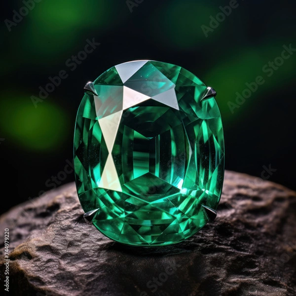 Fototapeta cut Emerald ​gem ​of flawless quality