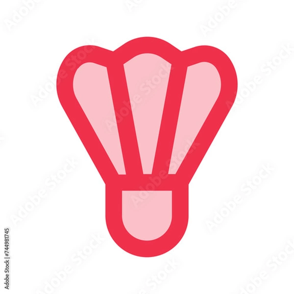 Obraz shuttlecock outline fill icon
