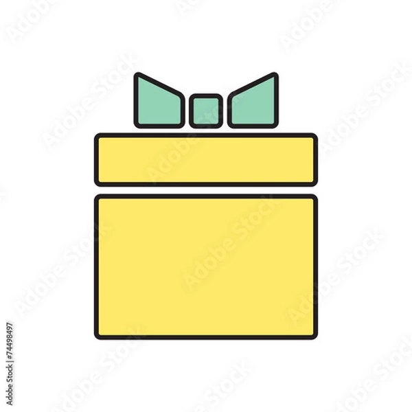 Fototapeta Vector present icon. Eps10