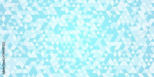 Obraz Vector abstract blue background with triangles