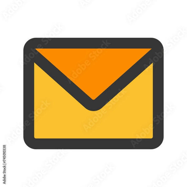 Fototapeta email line color icon