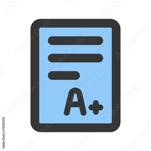Fototapeta report card line color icon