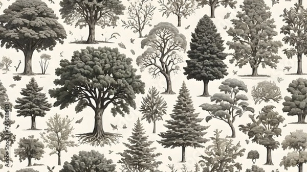 Fototapeta Even More Ultimate Tree collection, 200 detailed, different tree vectors