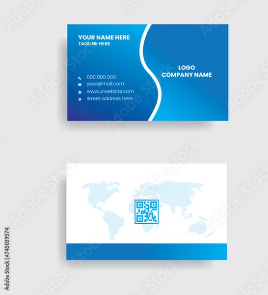 Fototapeta Modern and creative  professional business card.