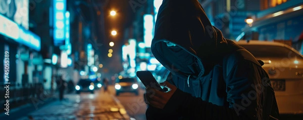 Fototapeta Digital extortion the faceless threat within the network