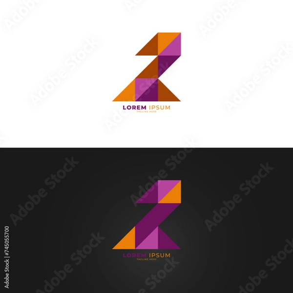 Obraz Z logo abstract shapes logo design