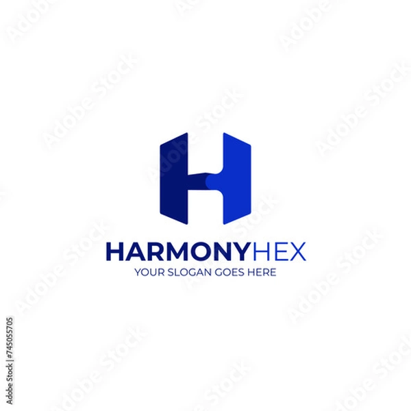 Obraz harmoy hex logo design