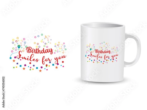 Fototapeta birthday gift mug design