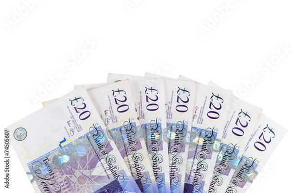Obraz Banknoty 20 funtów angielskich