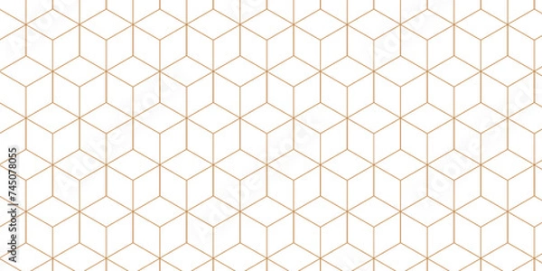 Fototapeta Seamless geometric pattern diamond triangular cells. Background with hexagons.