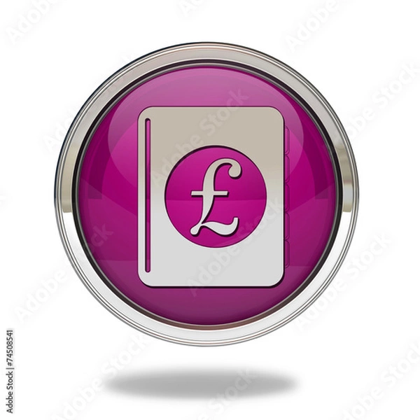 Obraz pound money book pointer icon on white background