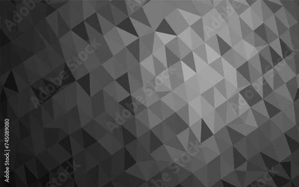 Fototapeta Dark Silver, Gray vector blurry triangle pattern.
