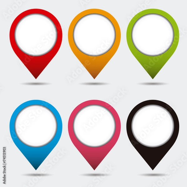 Obraz Indicador de ubicación redondo