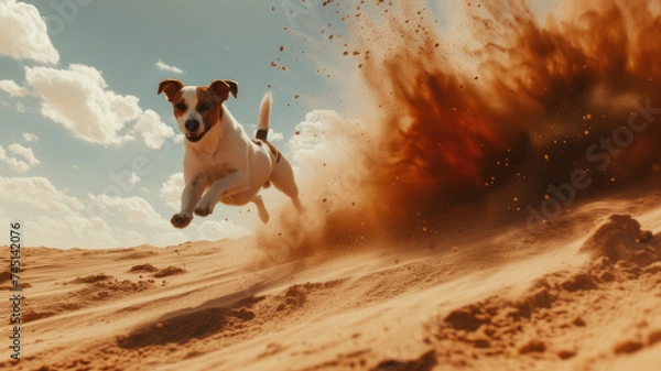 Obraz Dynamische Wüstenjagd