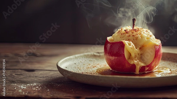 Obraz Elegantes Dessert mit Apfel