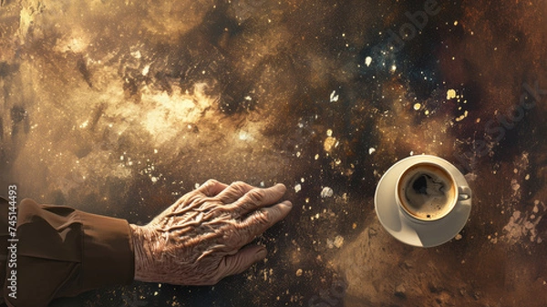 Obraz Kaffeepause im Kosmos