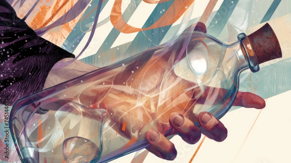 Obraz Mystische Flaschenpost