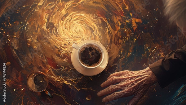 Obraz Kaffeepause im Kosmos