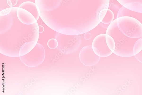 Fototapeta Beautiful abstract bokeh soft light effect blurred background with geometric circle on pink background for Graphic Business background digital design illustration template backdrop wedding wallpaper