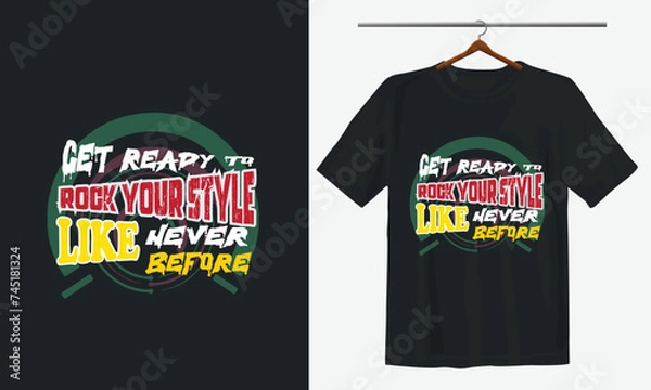 Fototapeta Typography t-shirt design tree and waters, vector illustration