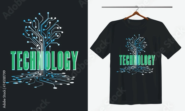 Fototapeta Summer t-shirt design technology graphics , vector illustration