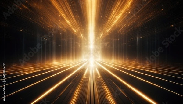 Obraz Abstract light walkway with light streams