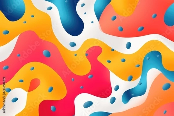 Fototapeta Vibrant abstract background with water droplets, perfect for design projects