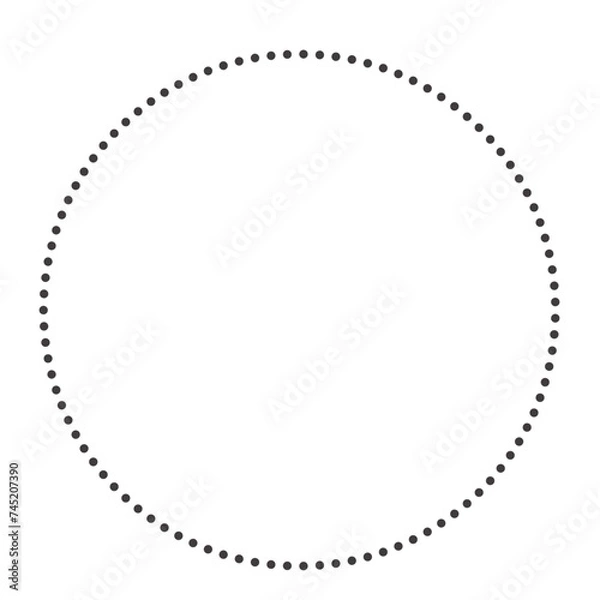 Obraz dotted circle line vector