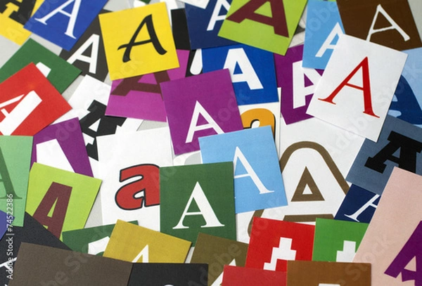 Obraz Papierschnipsel mit dem Buchtabe A