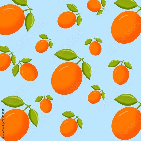 Obraz seamless pattern with oranges