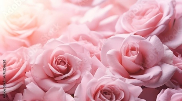 Obraz Blooming roses on a festive background