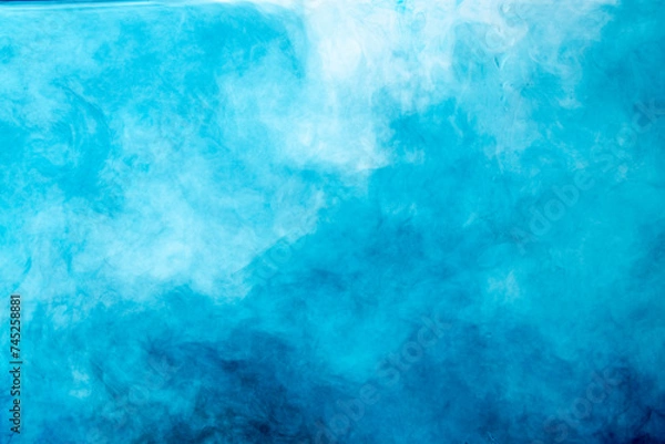 Fototapeta water soluble blue photograph There are patterns created by the flow of colors in the water.