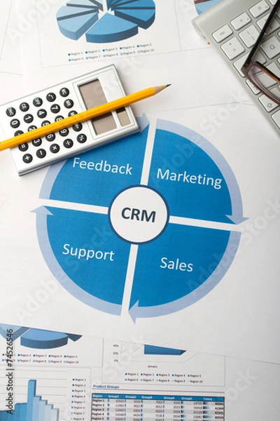 Obraz Business chart CRM