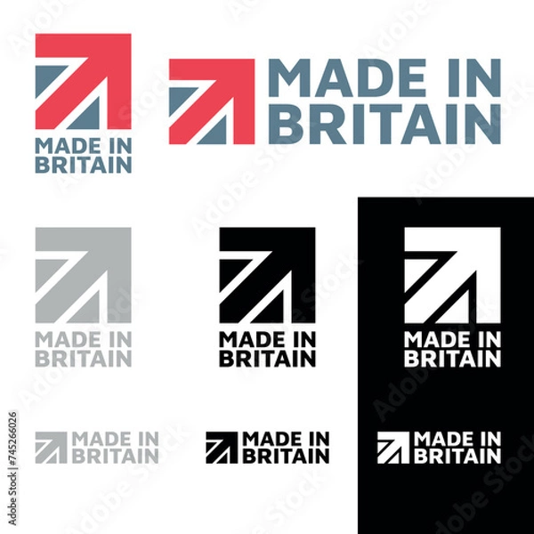 Obraz Made in Britain vector icon set