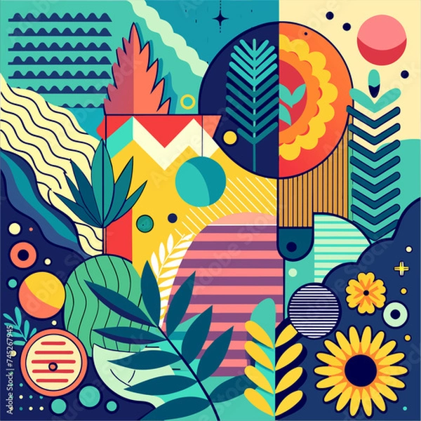 Obraz pattern with flowers